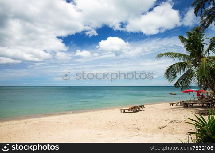 Blue sea and blue sky