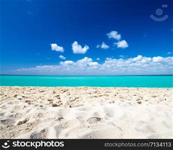 Blue sea and blue sky. tropical beach