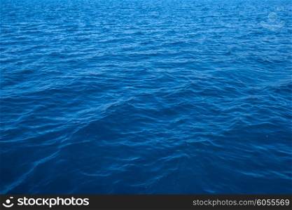 blue sea in sunny day. blue sea with waves and sunny day