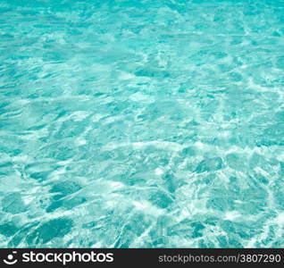 Blue sea surface with waves