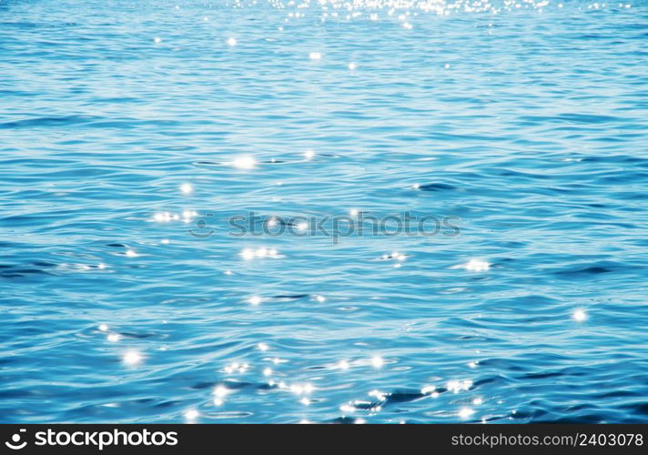 Blue sea water background