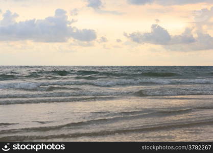 Blue sea with blue sky