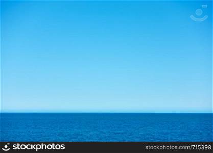 Blue sea with clear sky - Seascape and background