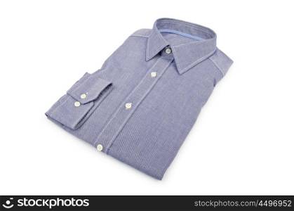 Blue shirt isolated on the white