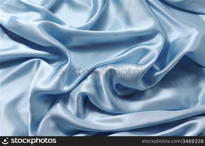 blue silk background close up