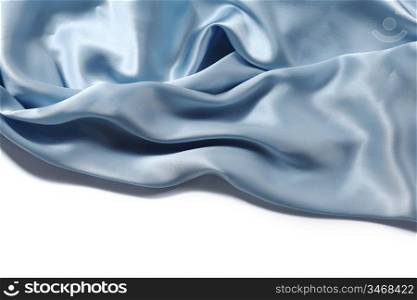 blue silk background close up isolated