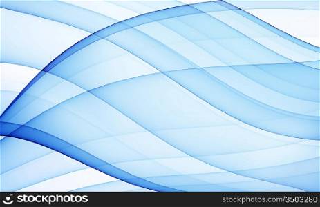 blue silky curves - abstract rendered theme