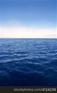 Blue simple clean seascape sea view in vertical