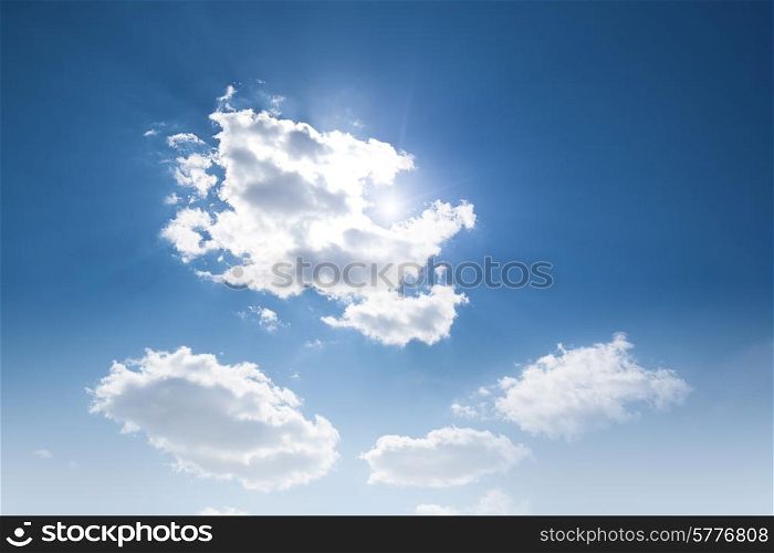 Blue skies, abstract natural landscape for your design