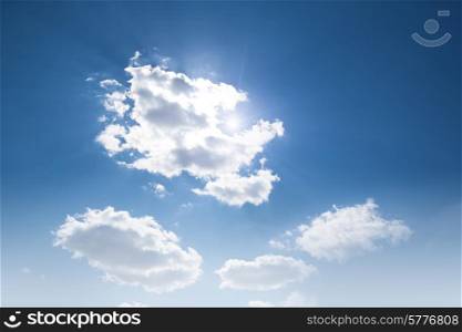 Blue skies, abstract natural landscape for your design
