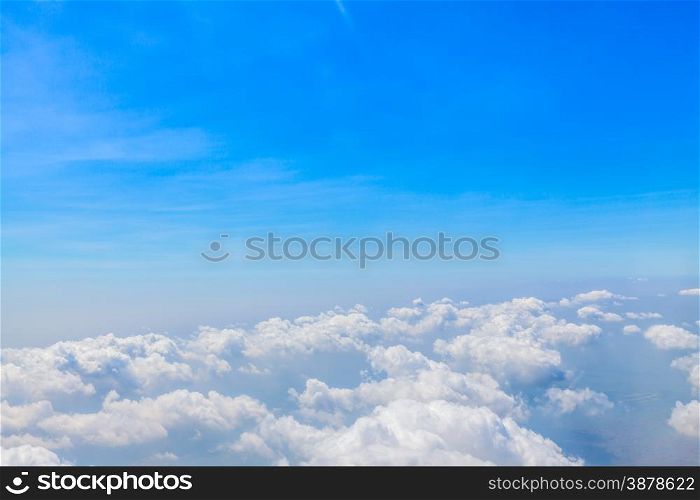 Blue sky and big clouds abstract
