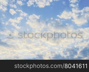 Blue Sky and Cloud Background (Vintage filter effect used)