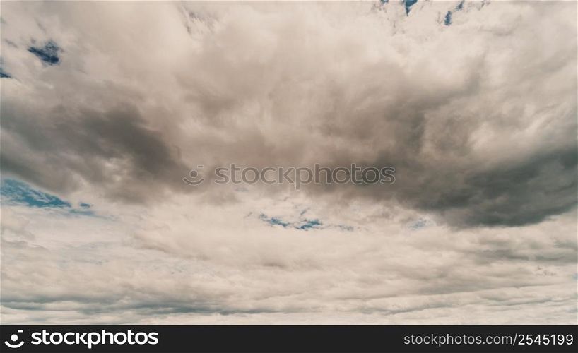 Blue sky and clouds as vintage background with soft focus