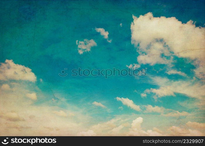 blue sky and clouds background texture  vintage with space