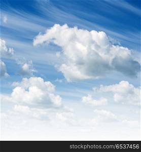 Blue sky and clouds. Blue sky and clouds. Summer air background. Blue sky and clouds