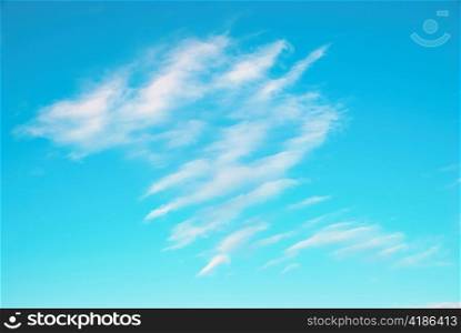 Blue sky and clouds can be used for background