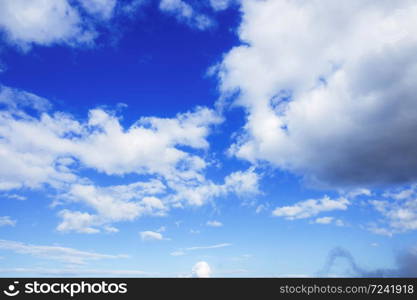 Blue sky and clouds with the background.