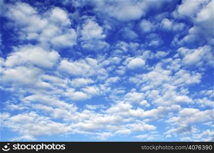 Blue sky and layers of clouds
