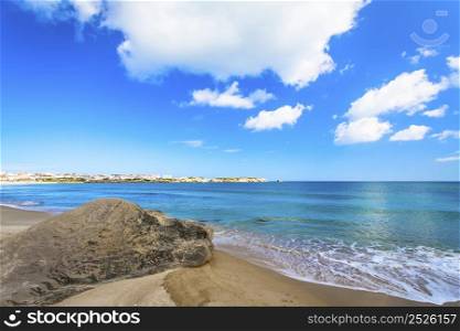 Blue sky and ocean beach in Portugal