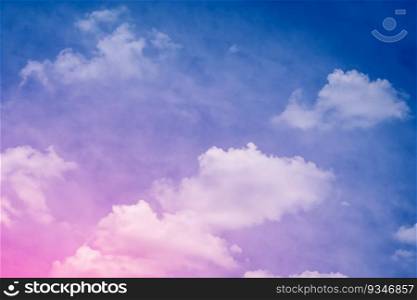 blue sky and soft clouds processed with a color filter. abstract nature background