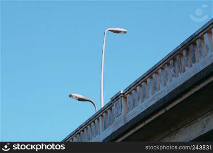 blue sky and streetlamp                               
