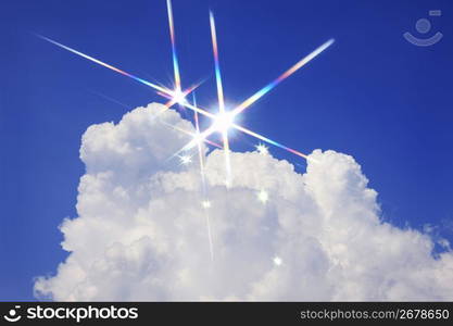 Blue sky and White cloud