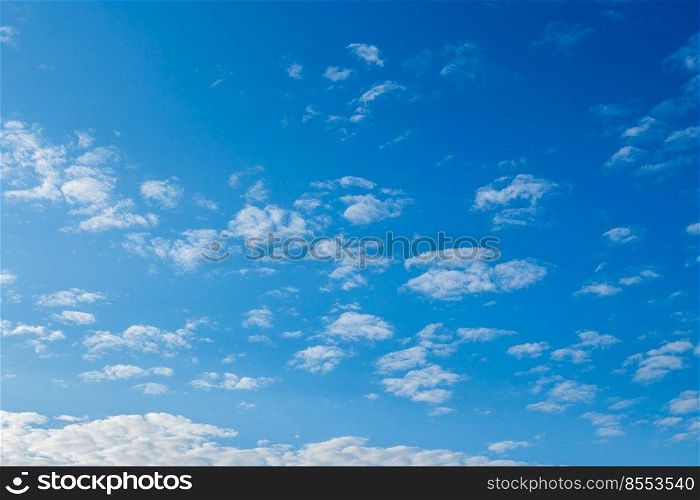Blue sky and white clouds with space