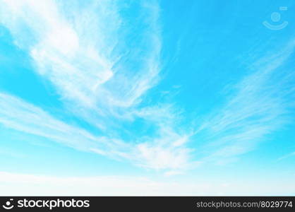 blue sky and white cumulus clouds