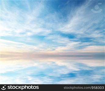 Blue sky background abstract design.