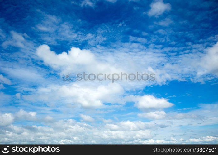 blue sky background with a tiny clouds