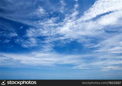 blue sky background with a tiny clouds
