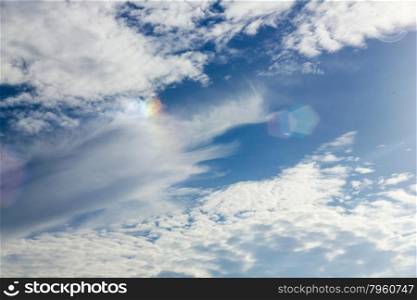 Blue sky background with cloud . background of blue sky