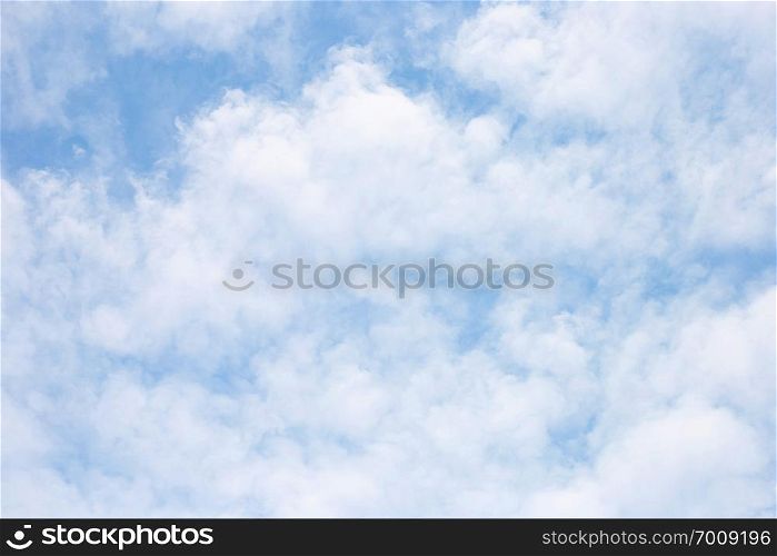 Blue sky background with cloud. Copy space
