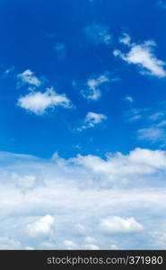 blue sky background with tiny clouds