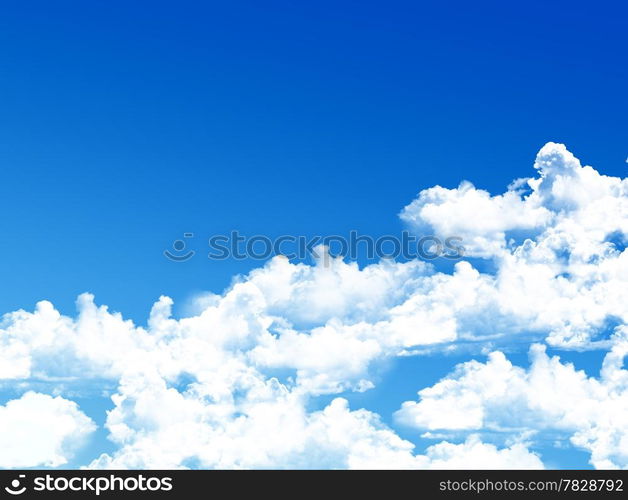 blue sky background with tiny clouds
