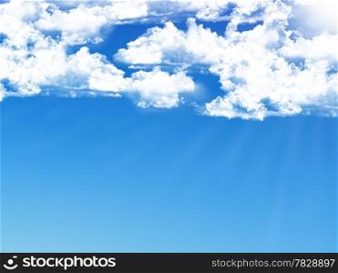 blue sky background with tiny clouds