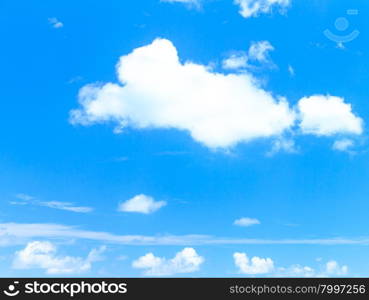 Blue sky background with tiny clouds