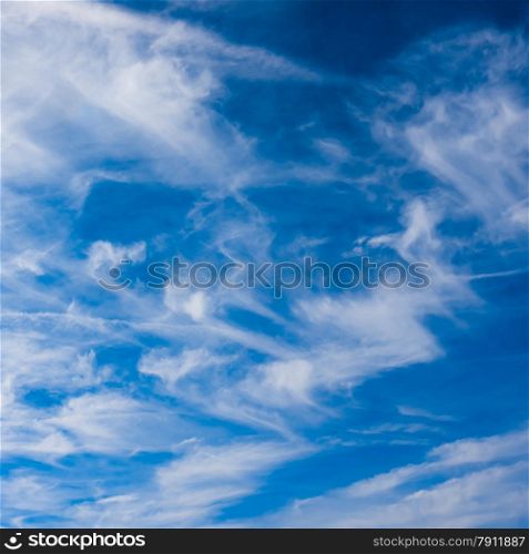 blue sky background with tiny clouds. Beautiful Blue Sky