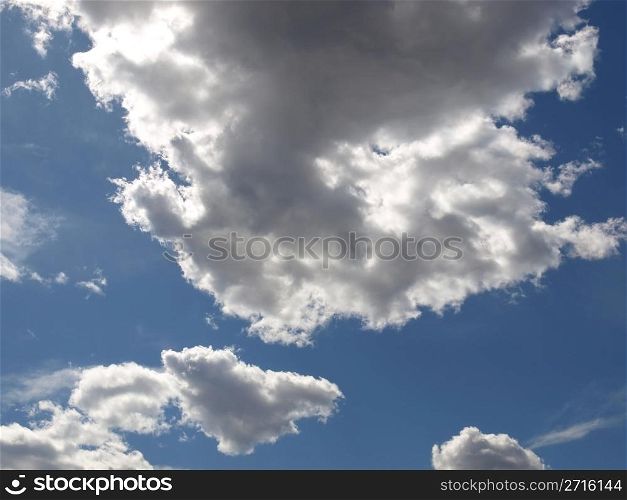 Blue sky. Blue sky with white clouds useful as a background