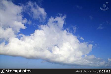 Blue sky clouds horizontal image in sunny day background
