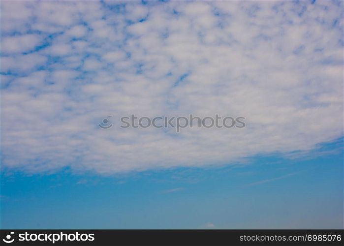 Blue Sky covered with white and clouds