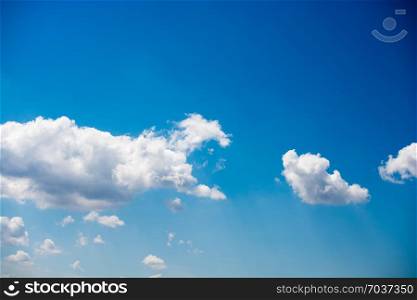 Blue Sky filled with white clouds