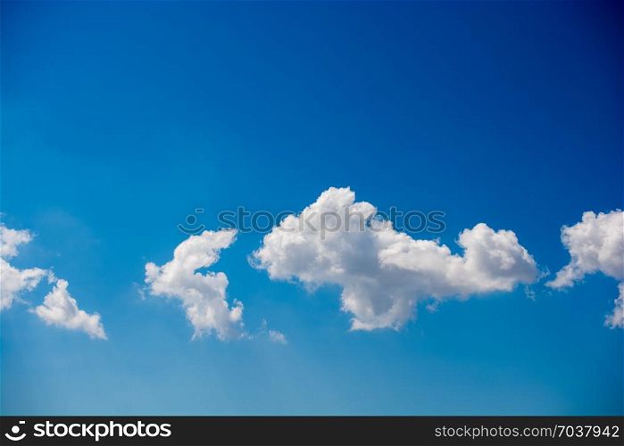 Blue Sky filled with white clouds