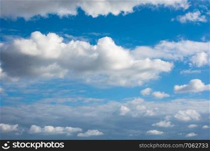 Blue Sky is partly filled with white clouds
