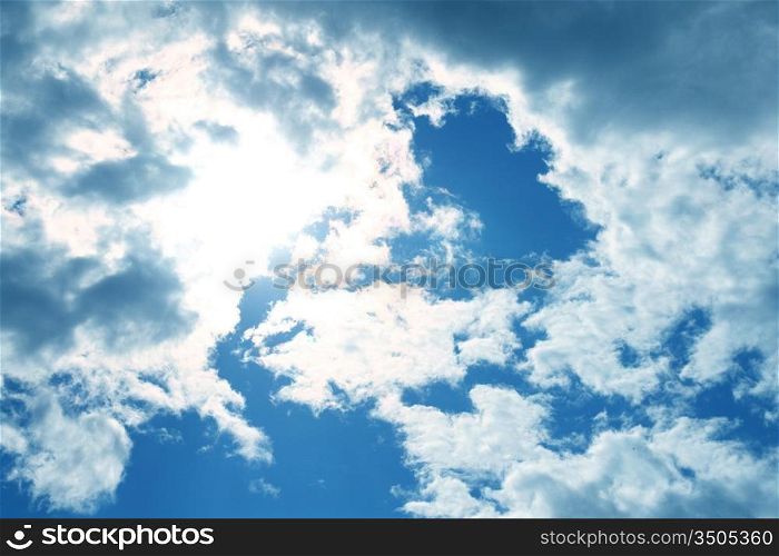 blue sky nature background