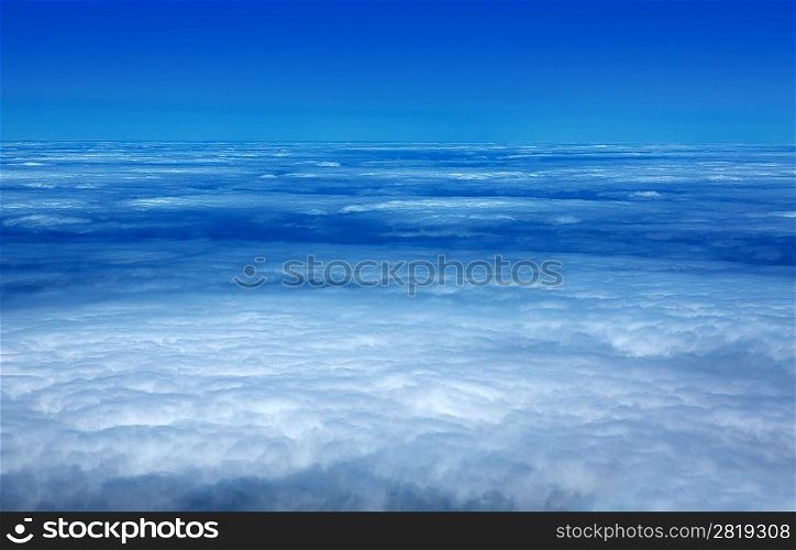 Blue sky sea of clouds in La Palma Canary Island