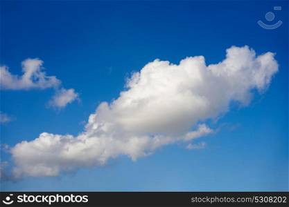 Blue sky summer white cumulus clouds background