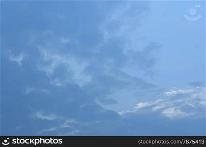 blue sky. white fluffy clouds in the blue sky background