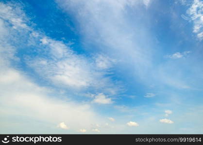 Blue sky with beautiful natural white clouds.