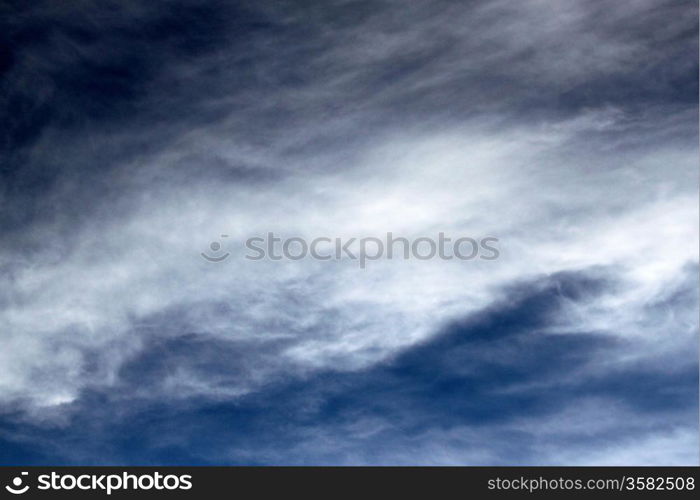 Blue sky with beautiful white clouds.